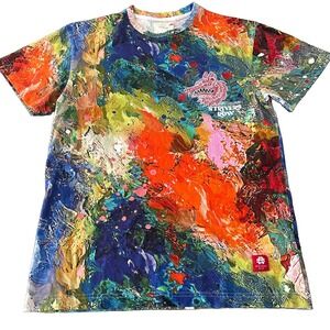 Strivers Row Mens M T-Shirt Multicolor Cotton Crew Neck Short Sleeve tee artsy